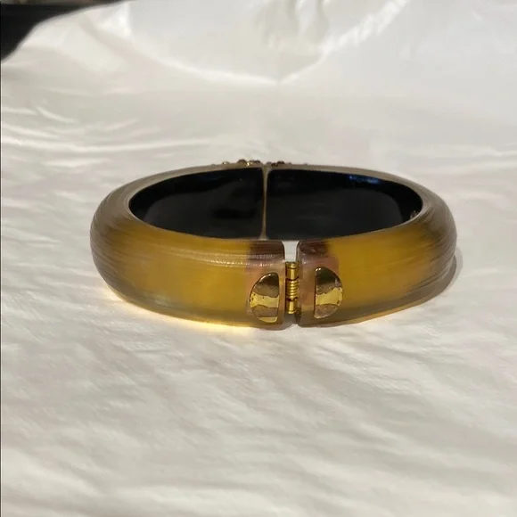 Alexis Bittar Gold and Black Statement Bracelet - Picture 2 of 3